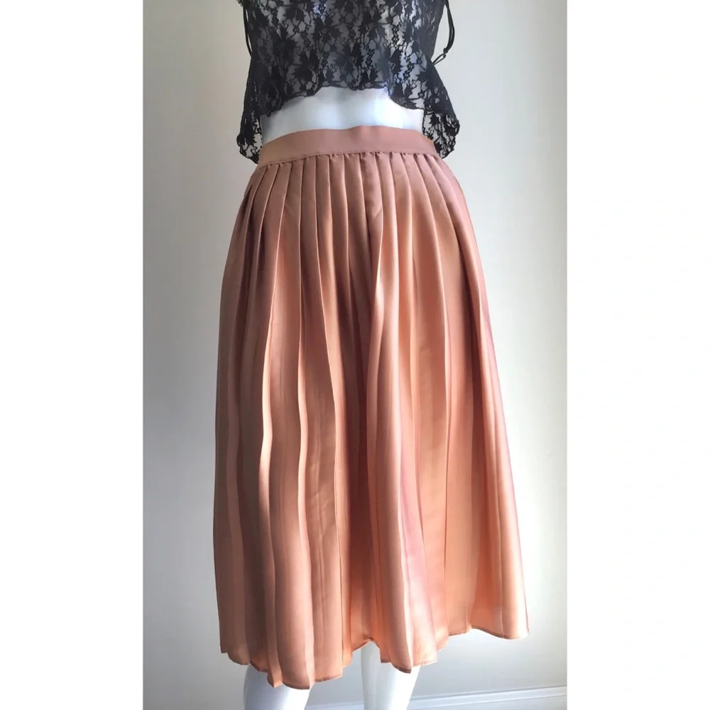 Maison Jules Copper Midi Skirt XS